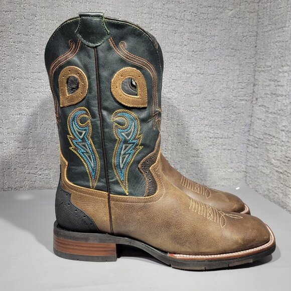 J.B. Dillon Men's Size Left 10.5EE Right 10.5D Brown Black Leather Boots JBR1111 - Picture 5 of 13